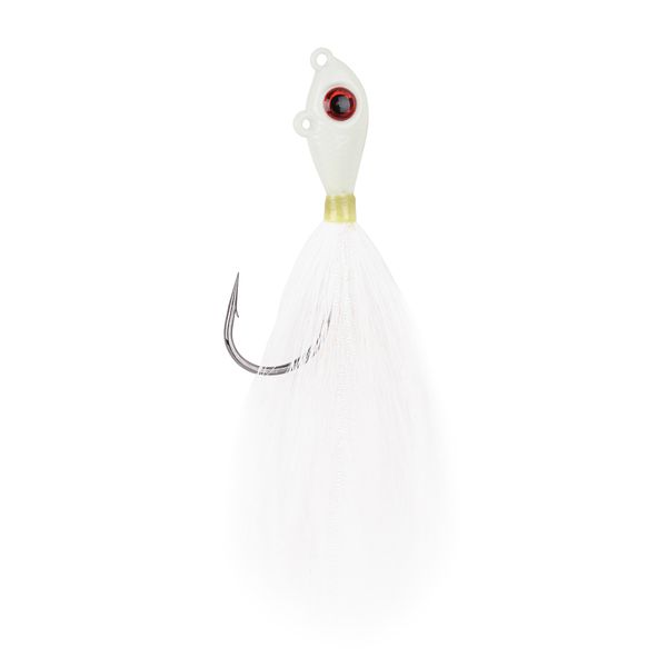 Mustad Glow White Big Eye Bucktail Jig - 4 Oz