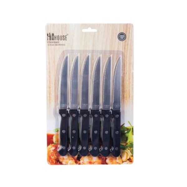Hillhouse Knife Set 6pc Serrated x 2