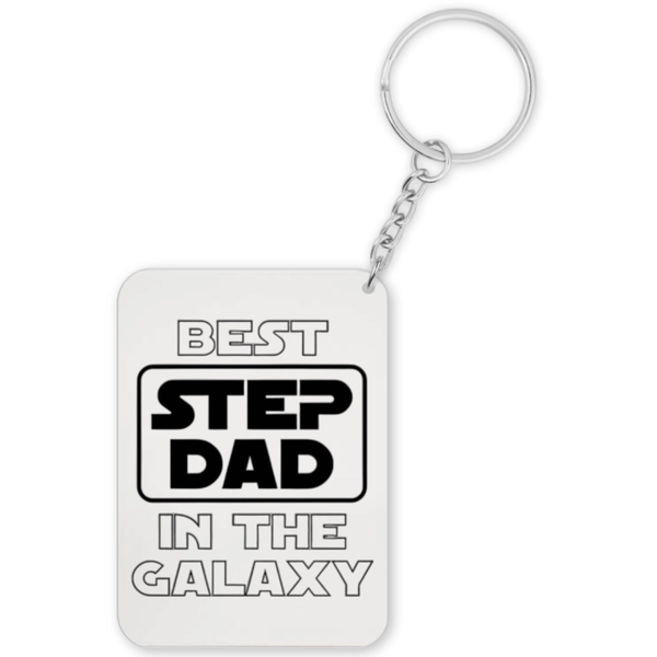 Best Step Dad In The Galaxy Gift Keyring