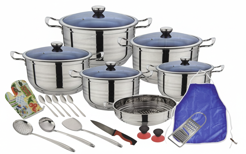 Hoffmans 25Pieces High Quality Stainless-Steel Cookware Pot Set