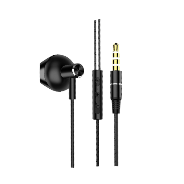 YESPLUS - YS214 - Ergonomic Wired Earphones With High-Quality Sound - Black
