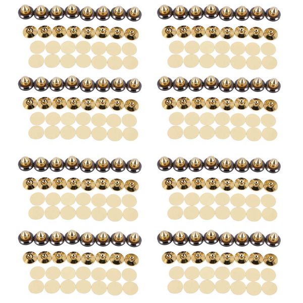 8 Set Golden-Plated Speaker Spikes Cd Audio Subwoofer Isolation Feet