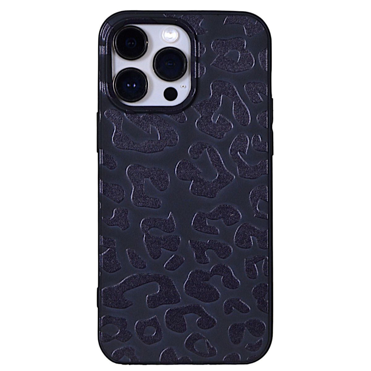 black leopard print phone case iphone 15 pro max