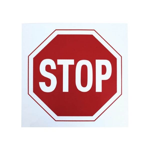 Plastic ABS Stop Sign 290 x 290mm 190