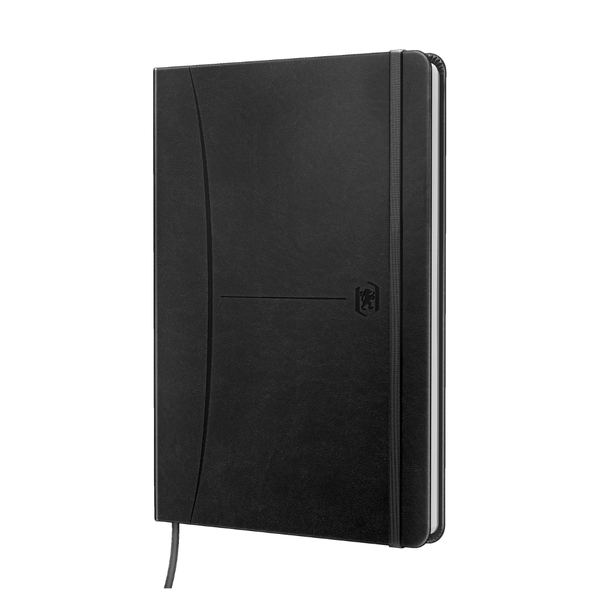Oxford Signature A5 Notebook,160 Pages, Lined, Black, Scribzee Compatible