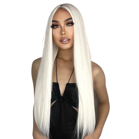 Long straight synthetic lace front outlet wigs