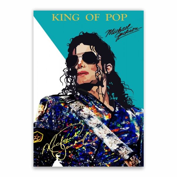 King Of Pop Cartoon Poster - A1
