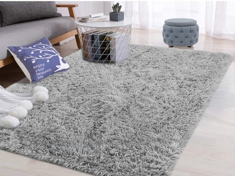 Shaggy Grey Fluffy Rug Shop Today. Get it Tomorrow!