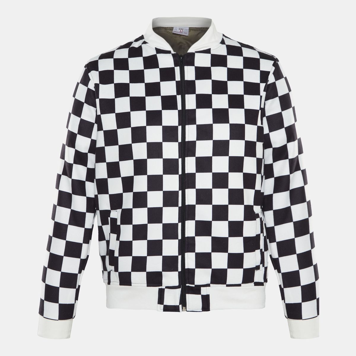 Unisex Checkered Black&White BomberJacket | Shop Today. Get it Tomorrow ...