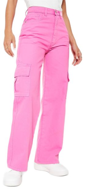 I Saw It First Ladies - Hot Pink Pocket Detail Cargo Jeans | Shop Today ...