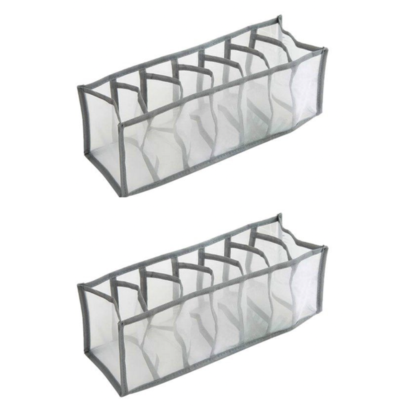 Clear Mesh Underwear &amp; Socks Organiser - 2 Pack