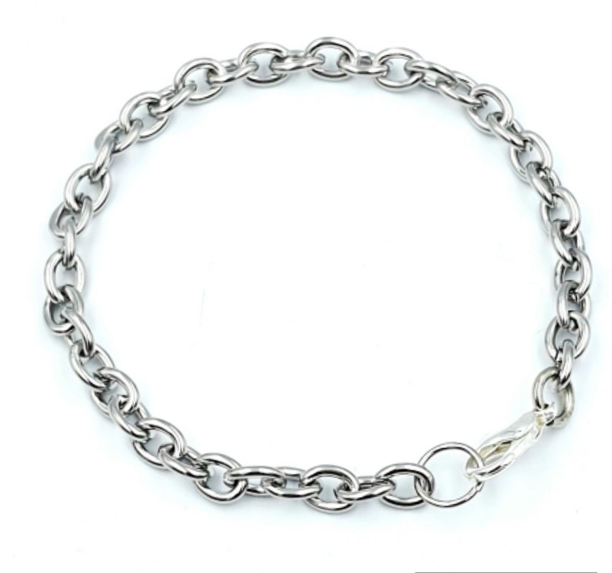 Stainless steel Silver bracelet - Medium Links | Shop Today. Get it ...