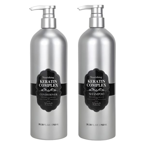 750ml Set of Shampoo &amp; Conditioner - Nourishing Keratin Complex