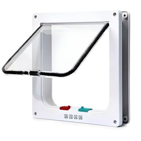 Cat Door Flap, Cat Door Stop, Two-Way Entry And Exit Door Opening Image