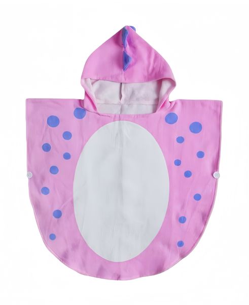 Soft Cotton Dinosaur Poncho Towel Baby Bath Towel Robe for Kids,M