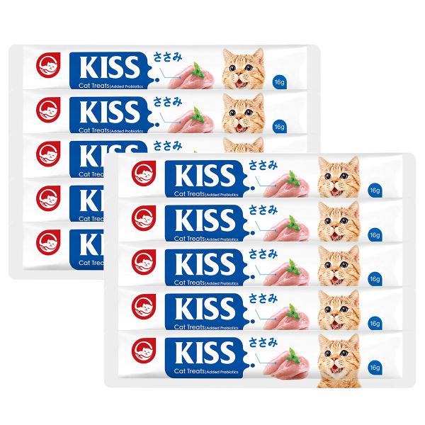Kiss Premium Probiotics Added Nutrition Cat Treat - Chicken Flavor
