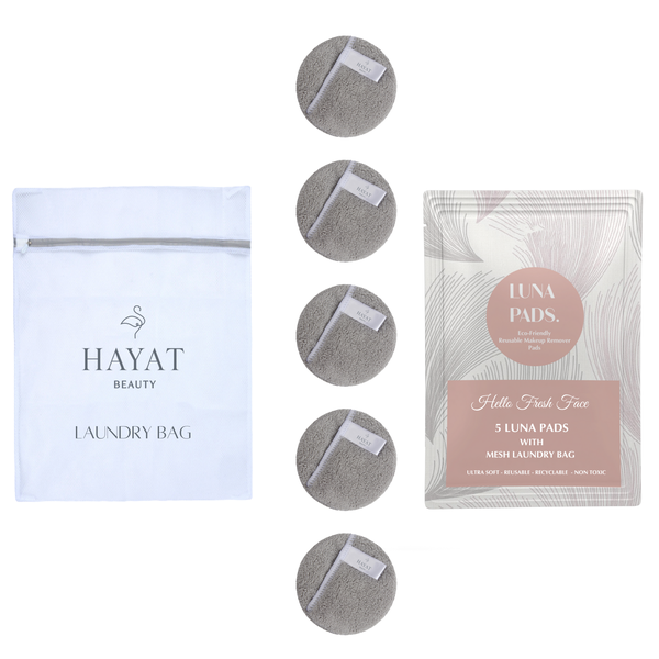 Luna Pads -5 Reusable Makeup Remover Pads with Laundry Bag