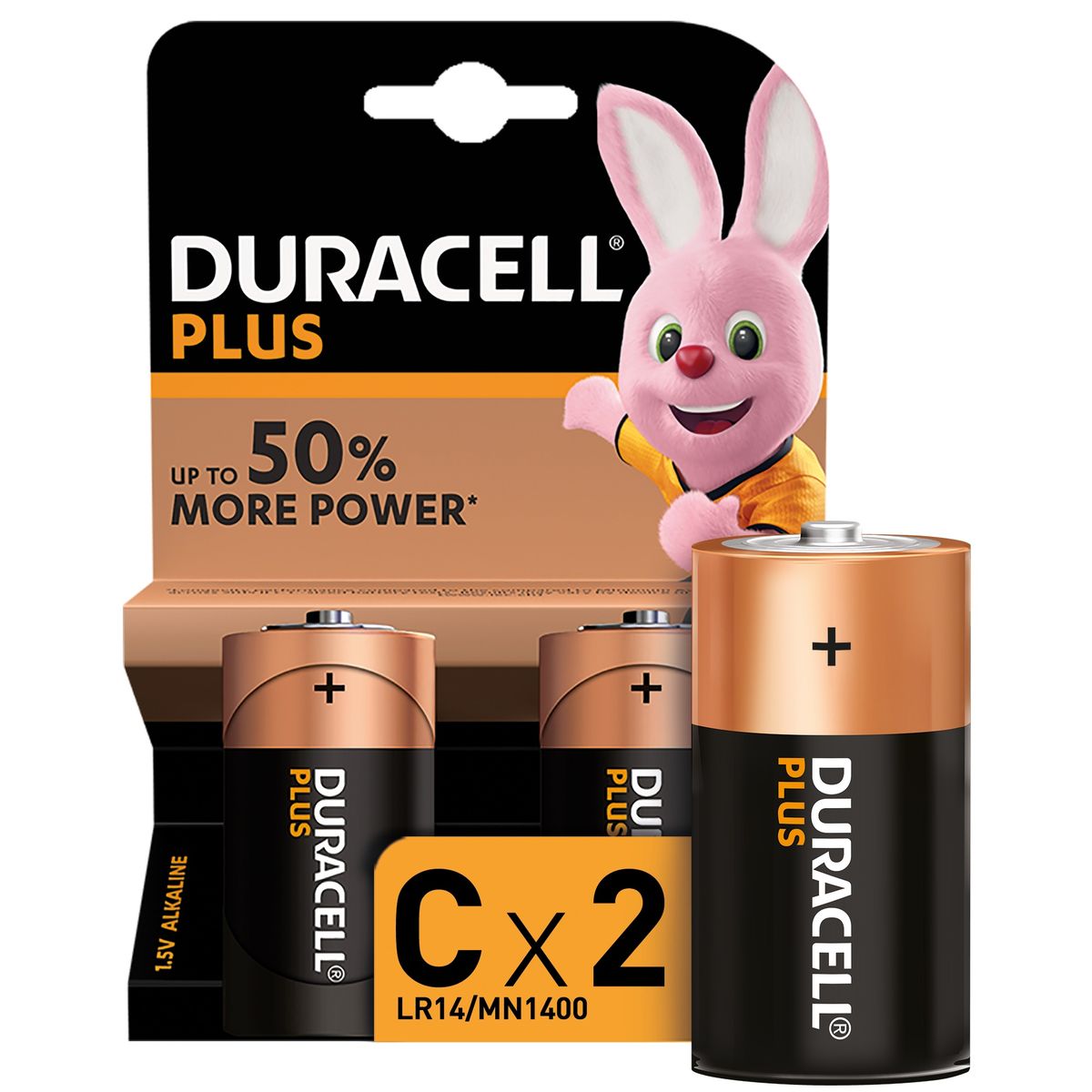 Duracell Plus C Alkaline Batteries, 1.5V LR14 MN1400 - 2 Pack, Shop Today.  Get it Tomorrow!