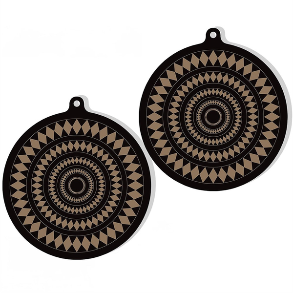 2 PCS Thermochromic Silicone Induction Cooktop Protector Mat - Non-Slip Ind