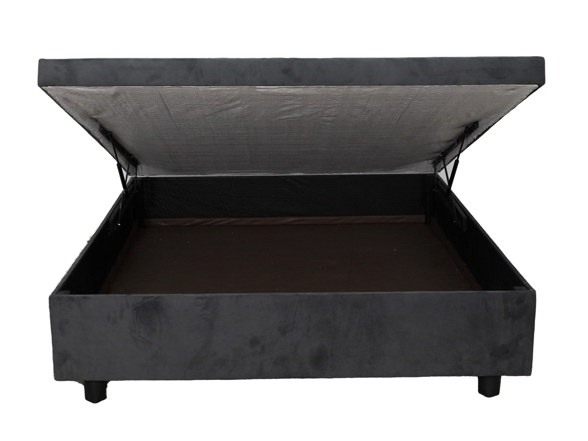 Brooklyn Storage Bed Base Grey Velvet Queen Shop Today. Get it