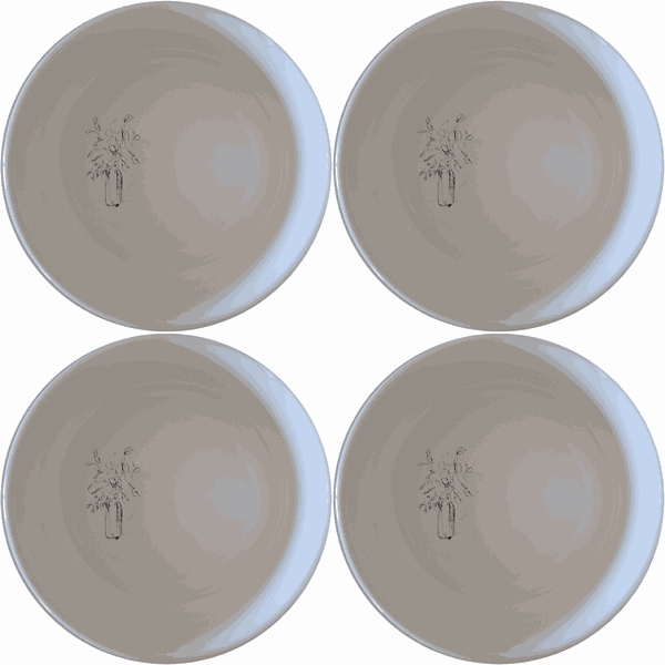 Pot Plant Drawing Bowl Set of 4 - Range 1