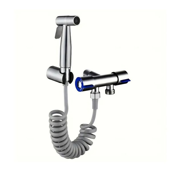 Stainless steel high pressure spray gun toilet toilet flushing set