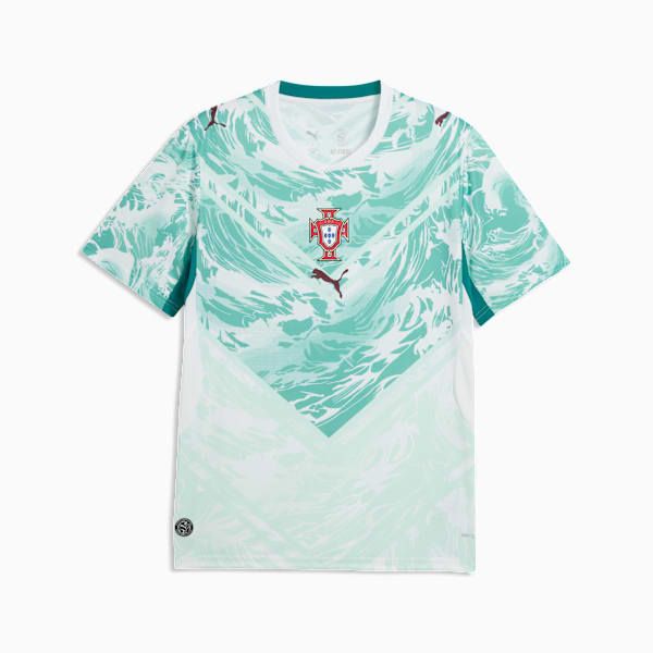 Puma Men's FPF Away Short Sleeve Jersey - PUMA White/Green Lagoon