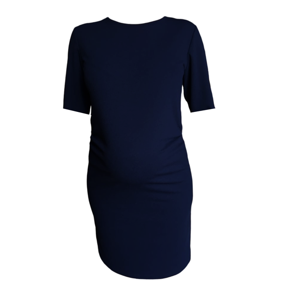 Maternity - SlimFit Style - Corp Dress - Short Sleeve - Up to 6XL - Black