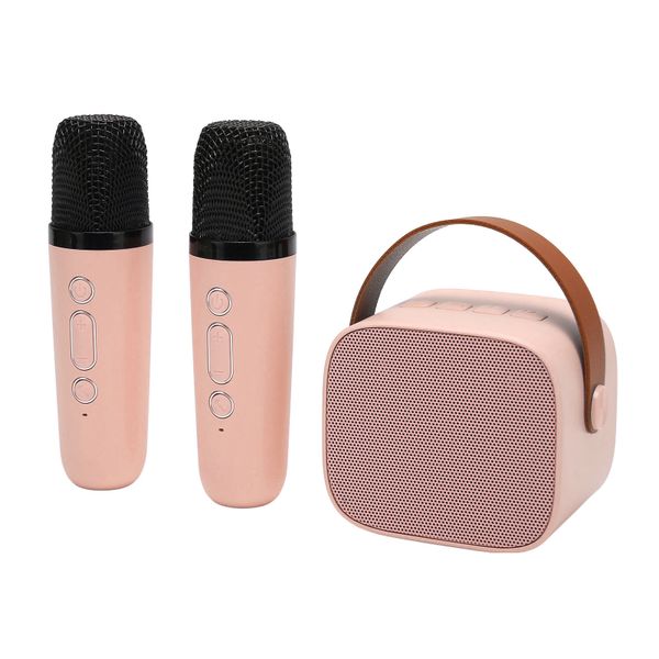 Karaoke Machine, 2 Mics, Pink