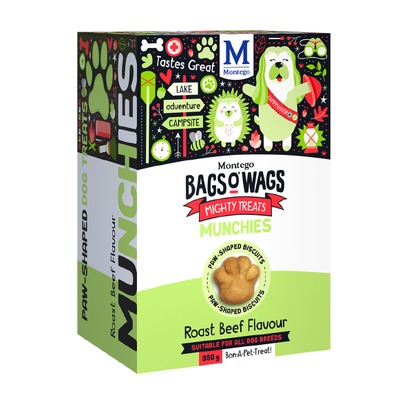 Montego Bags O' Wags 350g Beef Munchies Dog Treats