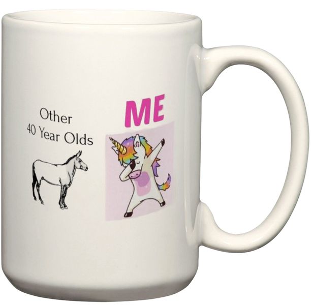 40 Year Old Unicorn Me Birthday For Her Gift Coffee Mug