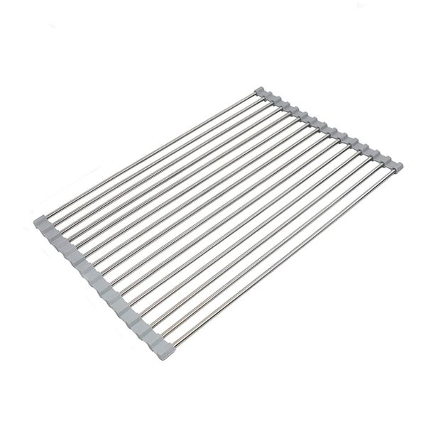 Roll Up Dish Drying Rack Kitchen Foldable Over Sink Drainer Rack