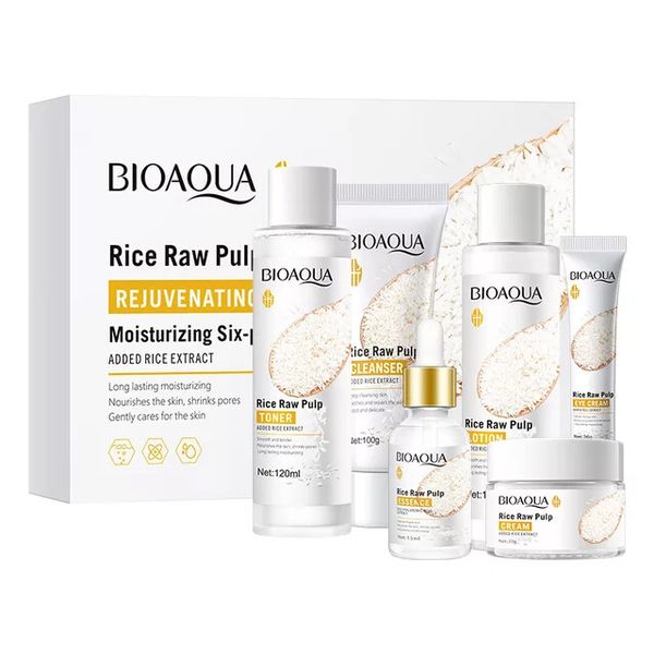 Bioaqua Rice Raw Pulp Moisturizing Skin Care Set