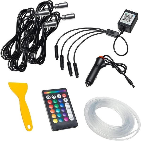 64-Color Car Ambient Lighting With Cigarette Lighter Plug