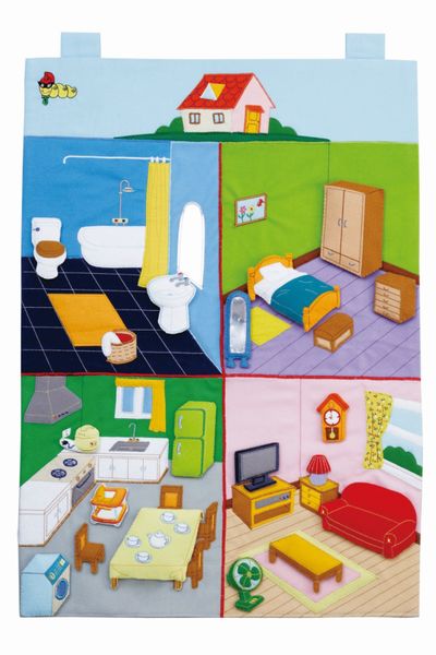 In the Home -Matching Game with objects found in a house (50X70cm)
