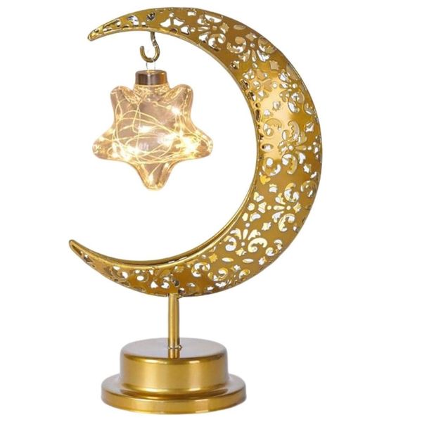 Star Battery Operated Moon Shaped LED Light Warm White