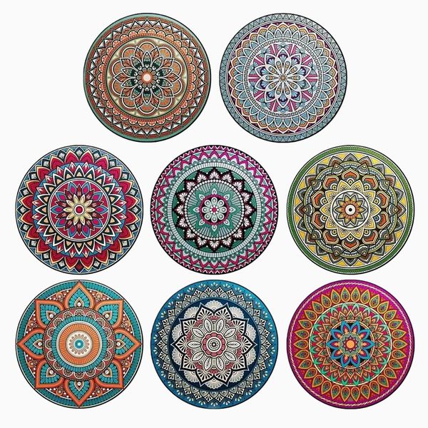Mandala Coasters Set - Holiday/Party Essential for Bar Office Decor