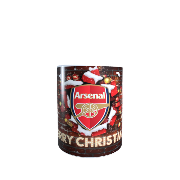 Arsenal Merry Christmas Ceramic Mug 330ml - Festive Football Gift