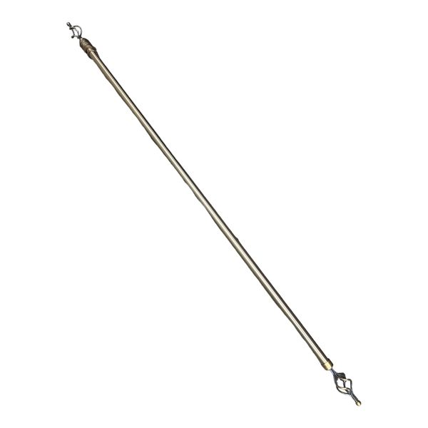 Expandable Curtain Single Rod With Twisted Cage Finial - (2m) - White