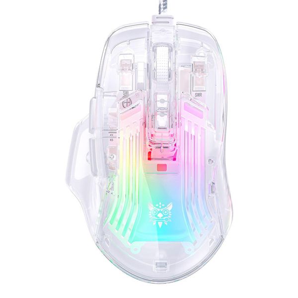 Onikuma CW923 Optical Wired RGB Gaming Mouse -12800 DPI, Ergonomic