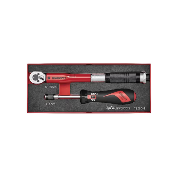 TengTools - 1/4in Torque Set FOAMX2 2 Pieces - TEZSD02