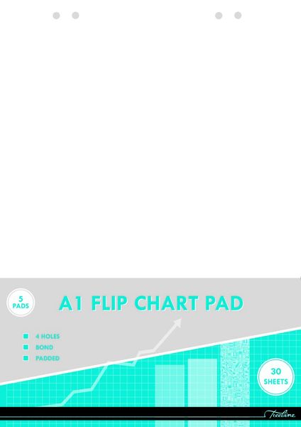 Treeline A1 Flipchart Pad 30 Sheets - Pack of 5