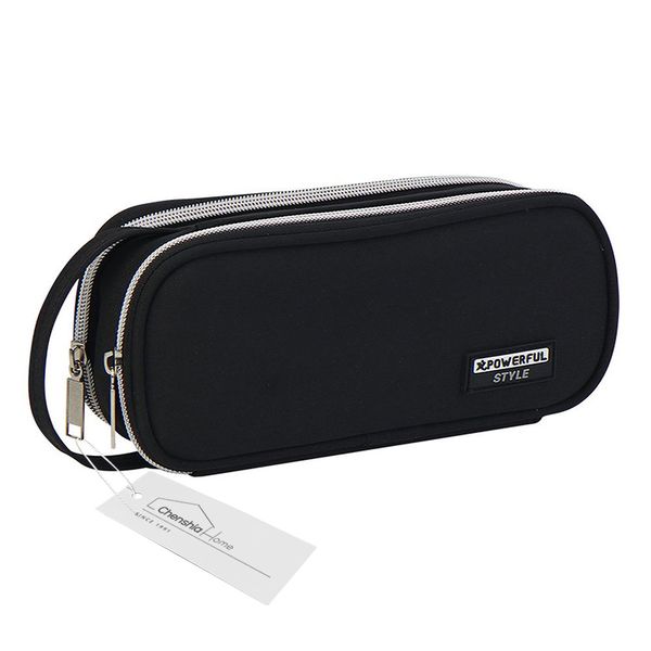 Chenshia Multi- compartment Large Capacity Student Pencil Case - Charcoal