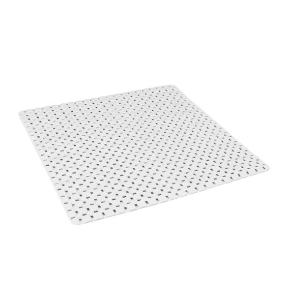 White Silicone Square Bath Mat 53cm x 53cm Set of 2 pcs