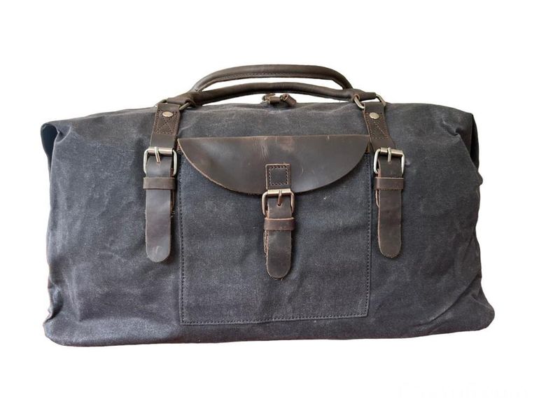 Vivace Waxed Canvas and Genuine Leather Duffel Bag