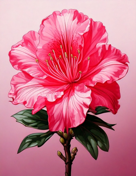 Canvas Home Decor Wall Art - Azalea Flower