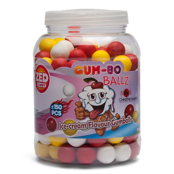 Ice-cream Flavour Gumballs - Gum-Bo Ballz - 150 Piece