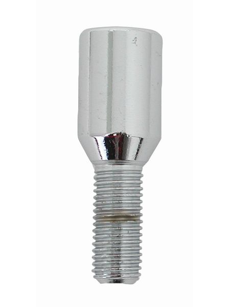 Chrome Single Wheel Lock Bolt with Hex Key Head