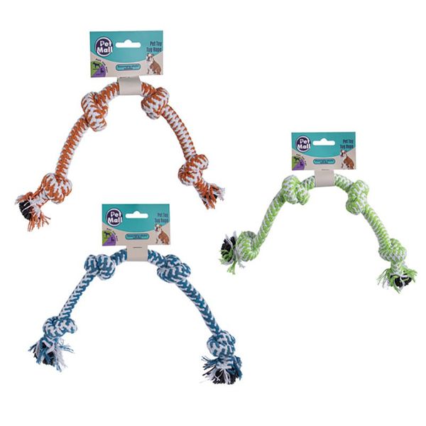 Bulk Pack x 6 Pet Dog Toy Tug-Rope Knotted 45cm