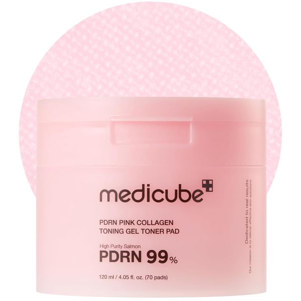 Medicube PDRN Pink Collagen Toning Gel Toner Pad for Hydration &amp; Firmness